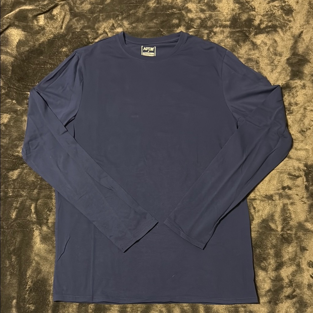 Men's Apt. 9® Premier Flex Long Sleeve Crewneck Tee - S